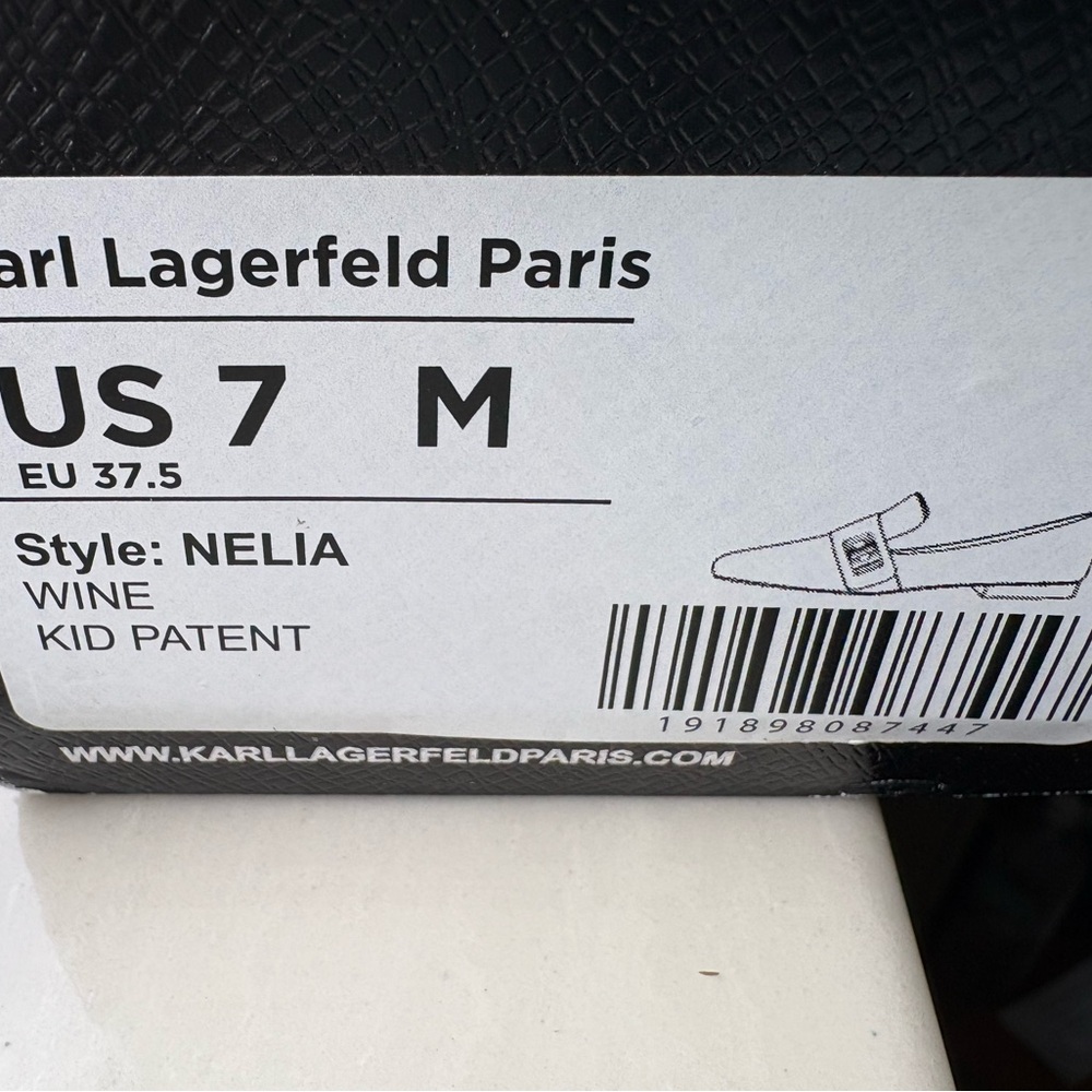 New Karl Lagerfeld Nelia Patent leather Loafers - Picture 7 of 9